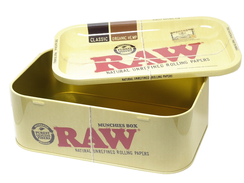 Raw Munchies Box with Rolling Tray Tin 14523