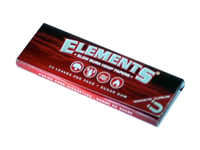   ELEMENTS RED 1,1/4 SLOW BURN HEMP PAPERS ( )