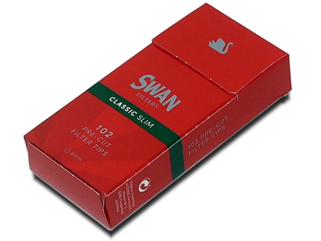 1110 - Φιλτράκια Swan Classic Slim κόκκινο 6mm