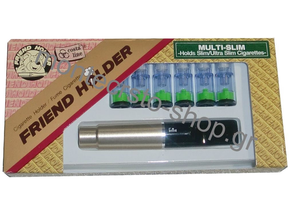 Πίπα για στριφτό τσιγάρο ασημί Friend Holder multi slim 5,3mm 5,5mm και 6mm