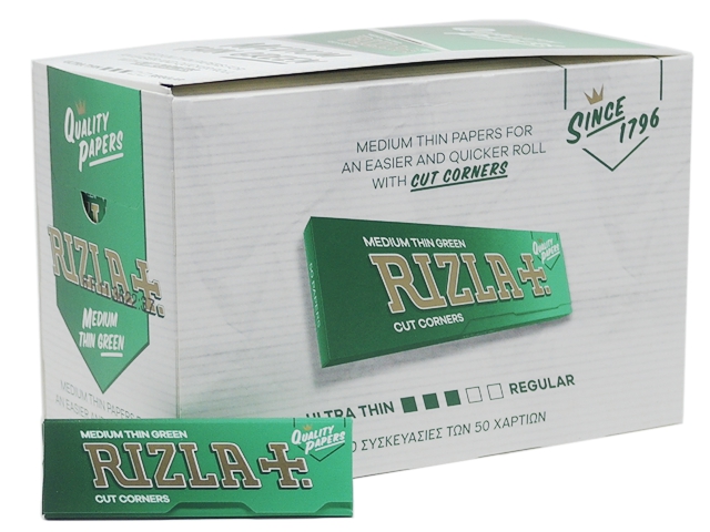 597 -  Rizla  Medium Thin Green 50  100 v