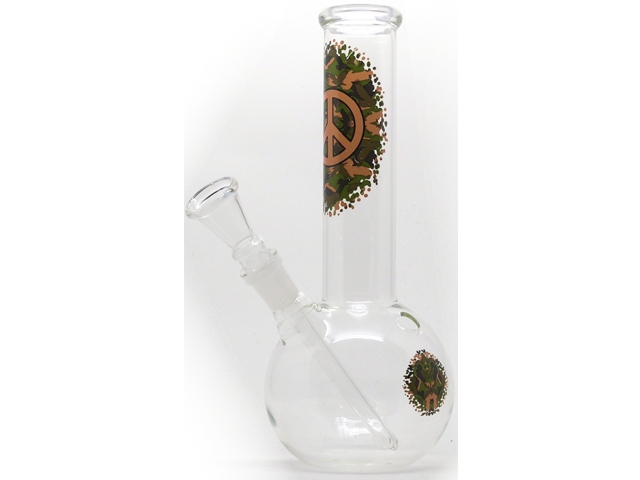   LG12 GREEN LINE GLASS BONG 21cm 