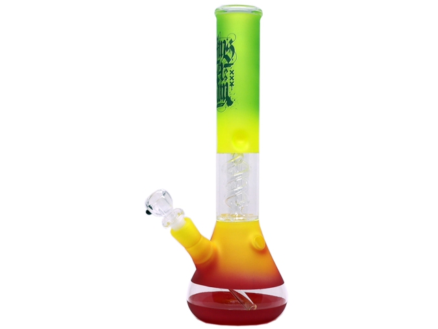   02917RE AMSTERDAM RASTA GLASS ICE BONG 37cm    