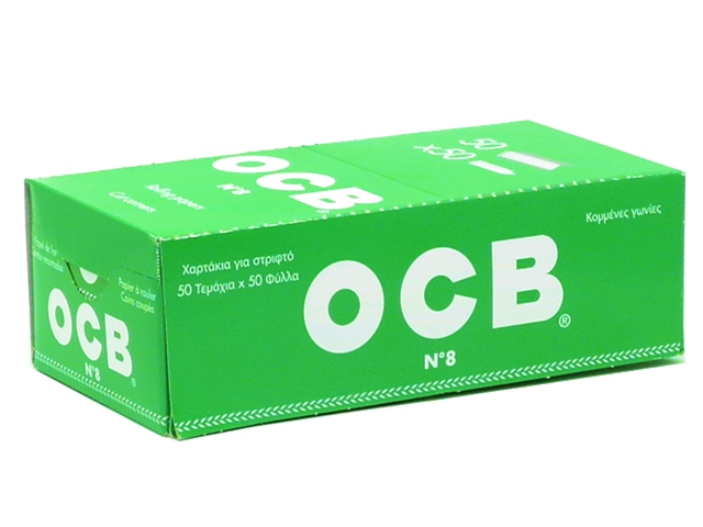 643 - Χαρτάκι Στριφτού Τσιγάρου OCB Πράσινο κουτί 50 τεμαχίων 50 φύλλων
