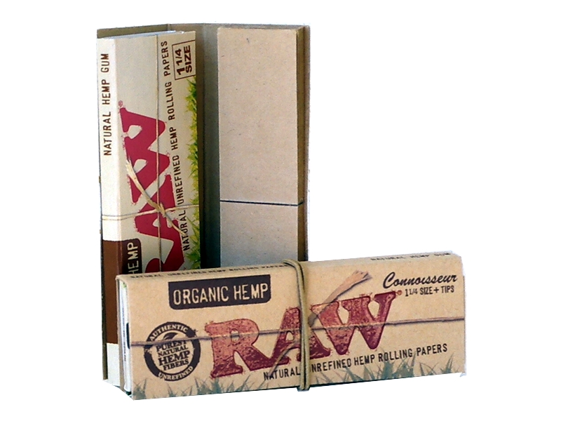 Χαρτάκι RAW ORGANIC Connoisseur 1 και 1 τέταρτο συν tips 50 φύλλα συν 50 τζιβάνες