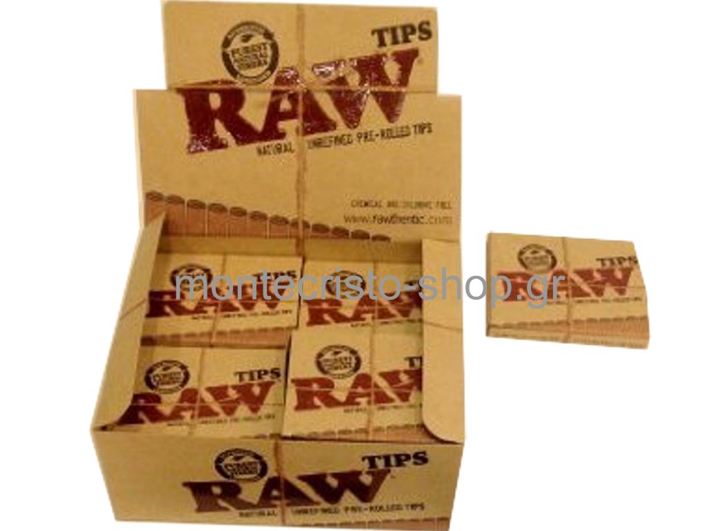   20  Raw Tips Natural Prerolled 