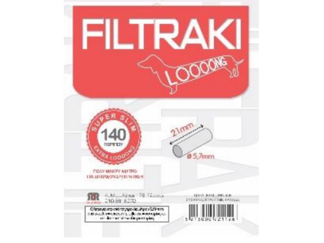 FILTRAKI LONG 140 SUPER SLIM 5.7mm    