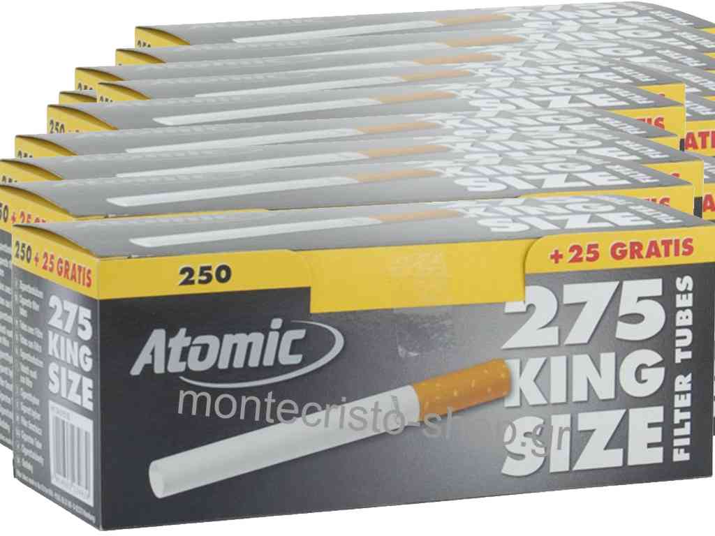 Άδεια τσιγάρα ATOMIC TUBES 84mm κιβώτιο με 40 τεμάχια