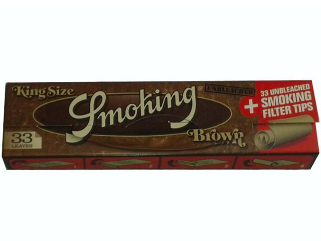  Smoking Brown unbleched king size + Filter Tips  