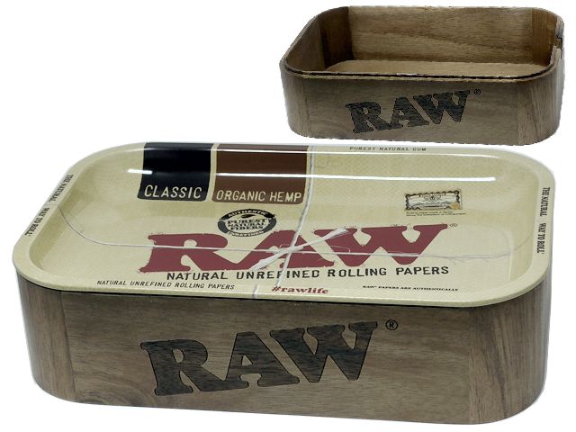 RAW WOODEN CASHE BOX WITH TRAY 13969