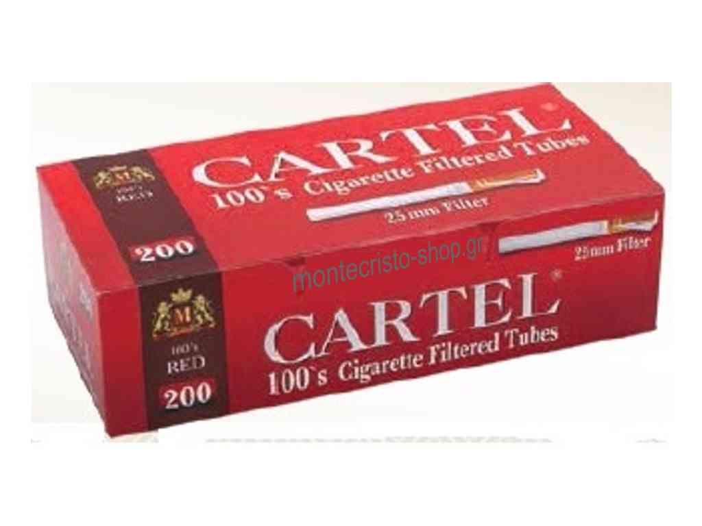 1883 - Αδεια τσιγάρα CARTEL 100s Red 200 με 25mm φίλτρο και μακρύ τσιγάρο