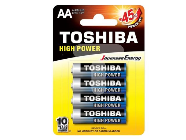 TOSHIBA AA HIGH POWER +45% ΑΛΚΑΛΙΚΕΣ (4 ΜΠΑΤΑΡΙΕΣ)