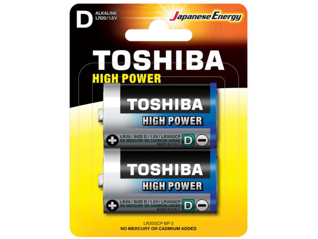 TOSHIBA D HIGH POWER ΑΛΚΑΛΙΚΕΣ (2 ΜΠΑΤΑΡΙΕΣ)