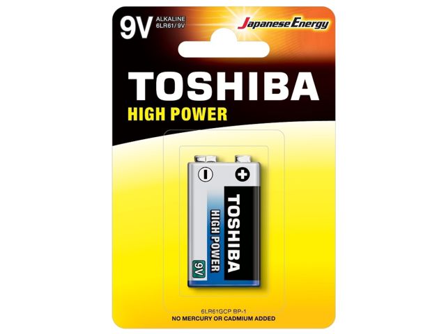TOSHIBA 9V HIGH POWER ΑΛΚΑΛΙΚΗ (1 ΜΠΑΤΑΡΙΑ)