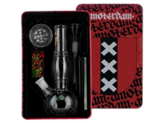 11794 -  Bong AMSTERDAM GREENLINE BONG 19cm LG04AM- SET