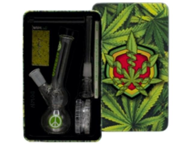 11797 -  Bong AMSTERDAM GREENLINE BONG 14cm LG01L- SET