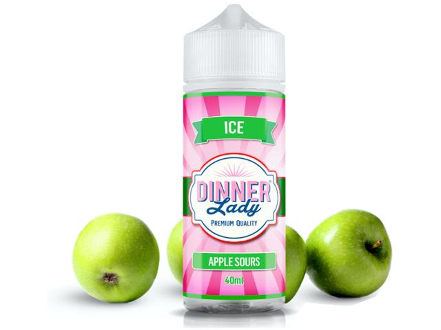 DINNER LADY FLAVOUR SHOT MIX AND SHAKE APPLE SOURS ICE 40/120ml ( )   VG