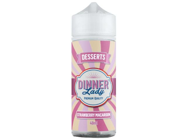 DINNER LADY FLAVOUR SHOT MIX AND SHAKE STRAWBERRY MACAROON 40/120ml (μακαρόν φράουλα) μίξη με VG