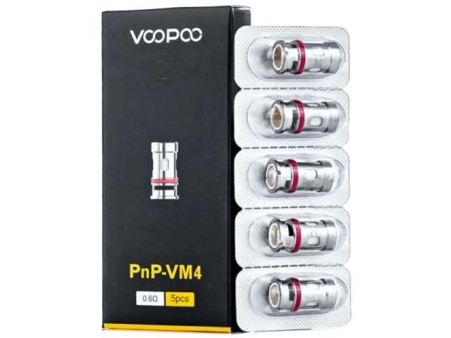 11922 - Voopoo PnP-VM4 0.6ohm COILS για pnp tank (5 αντιστάσεις)
