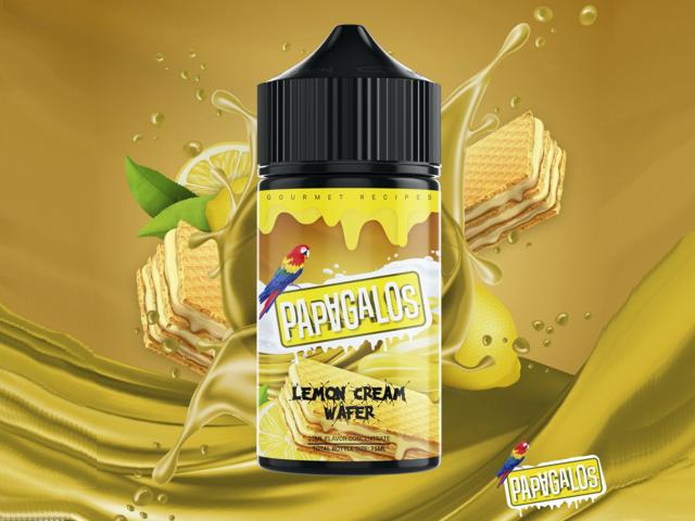 PAPAGALOS LEMON CREAM WAFER Shake And Vape 25/75ml (   )