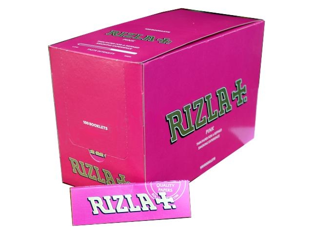 Κουτί με 100 χαρτάκια στριφτού Rizla Pink ροζ