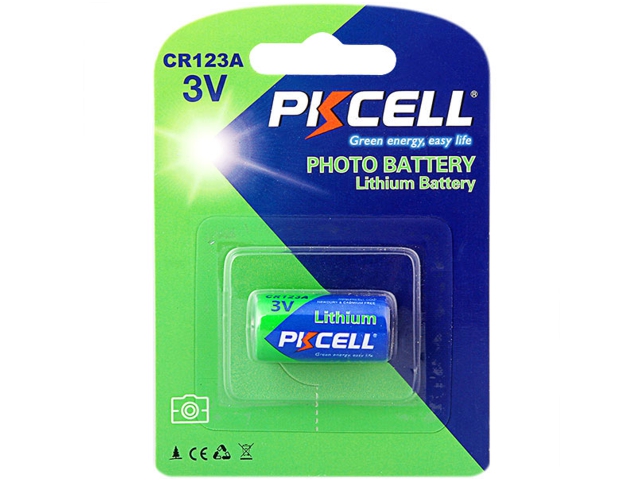 12285 - PKCELL CR123A PHOTO BATTERY LITHIUM 3V