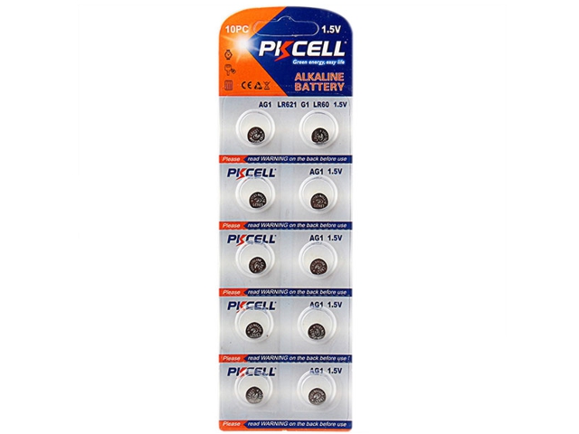 PKCELL AG1 - LR621 - 364 ALKALINE (10 )   