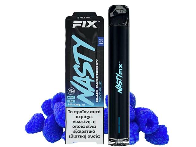 Ηλεκτρονικό τσιγάρο μιας χρήσης NASTY AIR FIX 2ml SICKO BLUE Raspberry 20mg (μπλε βατόμουρα)