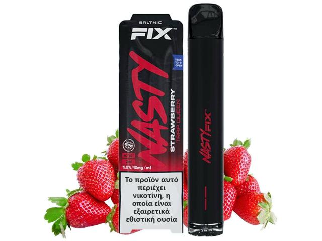 12386 - Ηλεκτρονικό τσιγάρο μιας χρήσης NASTY AIR FIX 2ml TRAP QUEEN Strawberry 20mg (φράουλα)