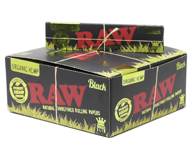 12398 -  RAW BLACK ORGANIC HEMP 32 KING SIZE   (  50)