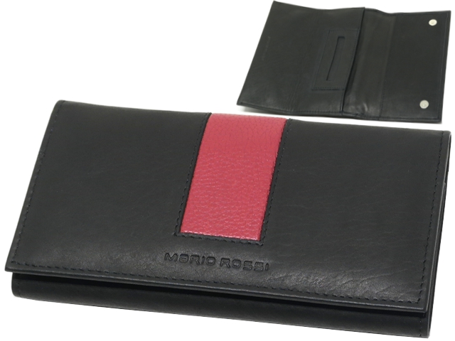 Mario Rossi EF 3038 BLACK RED καπνοθήκη δερμάτινη