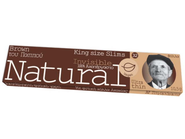   47591 Natural Brown Invisible King Size Slim