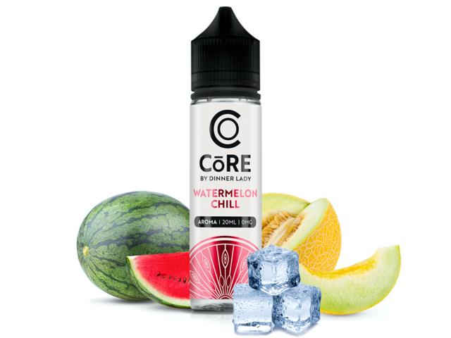 12700 - DINNER LADY CORE FLAVOUR SHOT WATERMELON CHILL 20/60ml (καρπούζι και πεπόνι)