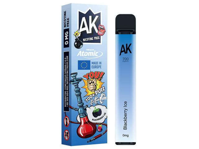 Ηλεκτρονικό τσιγάρο μιας χρήσης ATOMIC AROMA KING BLACKBERRY ICE 2ml χωρίς νικοτίνη (βατόμουρα με πάγο)