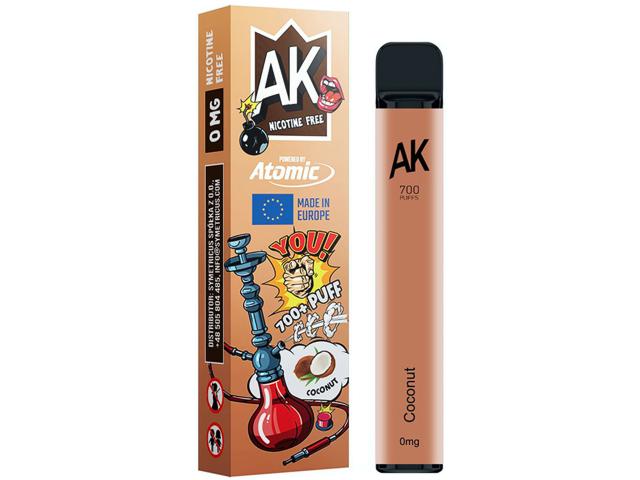 Ηλεκτρονικό τσιγάρο μιας χρήσης ATOMIC AROMA KING COCONUT 2ml χωρίς νικοτίνη (καρύδα)