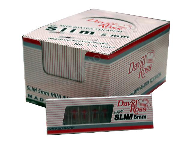 Κουτί με 24 πιπάκια τσιγάρου David Ross Super Slim 5mm (made in Italy)