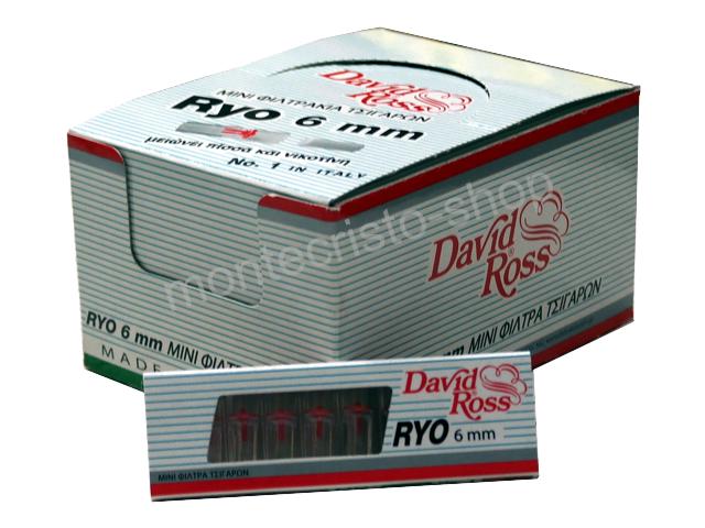 Κουτί με 24 πιπάκια τσιγάρου David Ross RYO Slim 6mm (made in Italy)