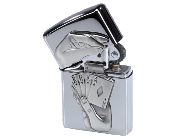 12729 -  ZIPPO chrome brushed Trick Full House 60003270 - 99250084