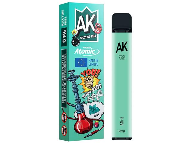 12730 - Ηλεκτρονικό τσιγάρο μιας χρήσης ATOMIC AROMA KING MINT 2ml χωρίς νικοτίνη (μέντα)
