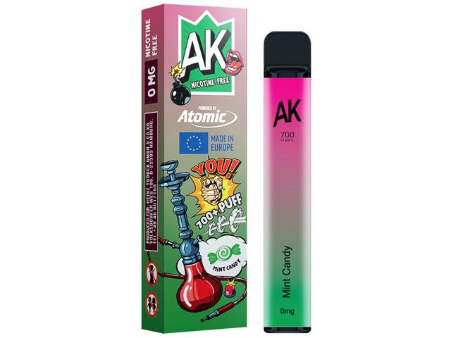 Ηλεκτρονικό τσιγάρο μιας χρήσης ATOMIC AROMA KING MINT CANDY 2ml χωρίς νικοτίνη (καραμέλα με μέντα)