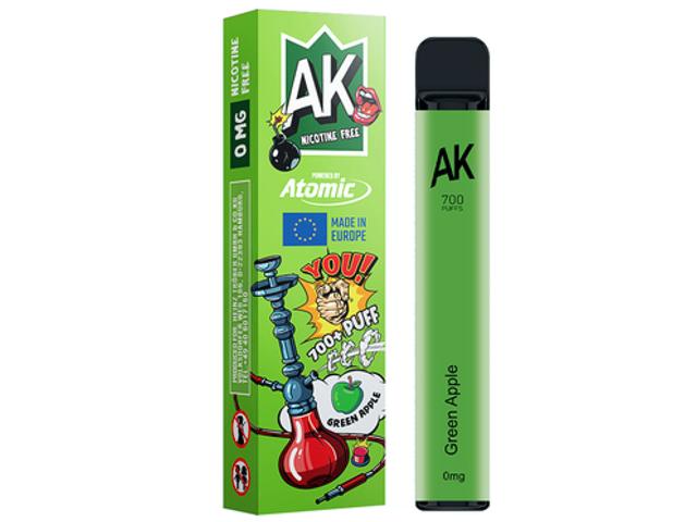 Ηλεκτρονικό τσιγάρο μιας χρήσης ATOMIC AROMA KING GREEN APPLE 2ml χωρίς νικοτίνη (πράσινο μήλο)