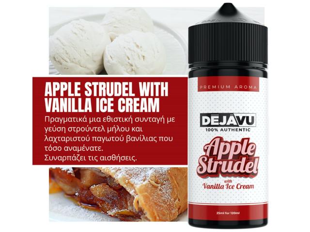 12778 - ΝΤΕΖΑΒΟΥ 100% AUTHENTIC Flavour Shot APPLE STRUDEL WITH VANILLA ICE CREAM 25ml / 120ml (στρούντελ μήλου με παγωτό βανίλια)