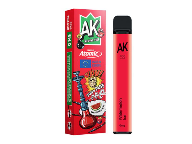 Ηλεκτρονικό τσιγάρο μιας χρήσης ATOMIC AROMA KING WATERMELON ICE 2ml χωρίς νικοτίνη (καρπούζι με πάγο)