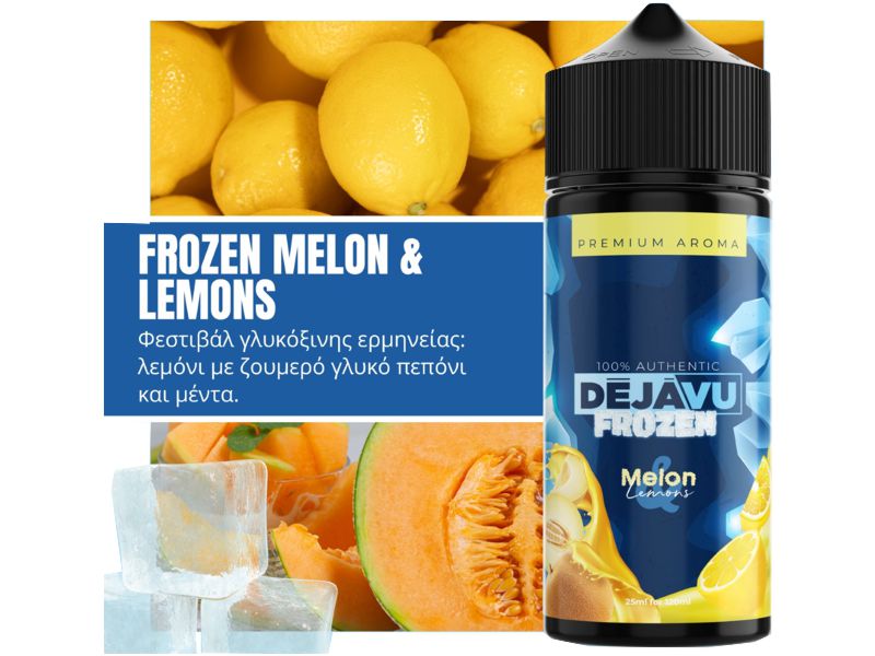 ΝΤΕΖΑΒΟΥ 100% AUTHENTIC Flavour Shot FROZEN MELON & LEMONS 25ml / 120ml (μέντα με πεπόνι και λεμόνι)