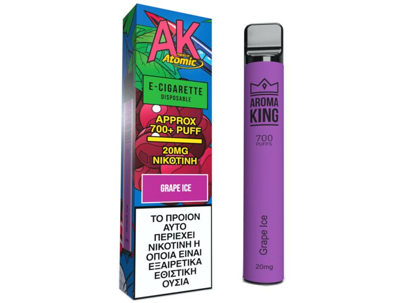 12867 - AK ATOMIC AROMA KING GRAPE ICE με νικοτίνη 20mg (σταφύλι με μέντα) 2ml Ηλεκτρονικό τσιγάρο μιας χρήσης