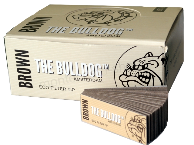 3042 -   50  Filter Tips THE BULLDOG AMSTERDAM Brown ECO