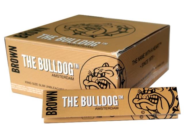   50   THE BULLDOG Brown Unbleached KING SIZE 