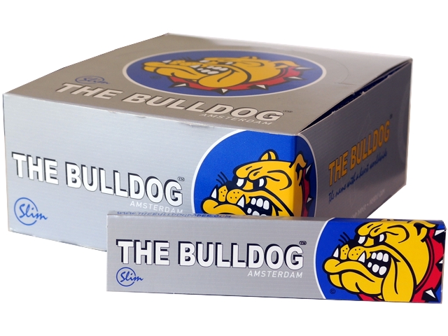   50   THE BULLDOG KING SIZE SILVER Slim Hemp