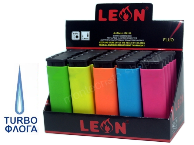 LEON WINDPROOF LIGHTER FLUO COLOURS 170119 no logo ( 25)