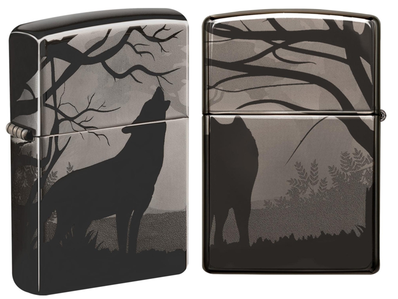 13013 -  ZIPPO black ice laser Wolves 4 Sides 60005209 99258973